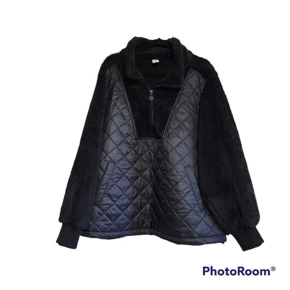 Livi black plush pullover sweater - Picture 1 of 3